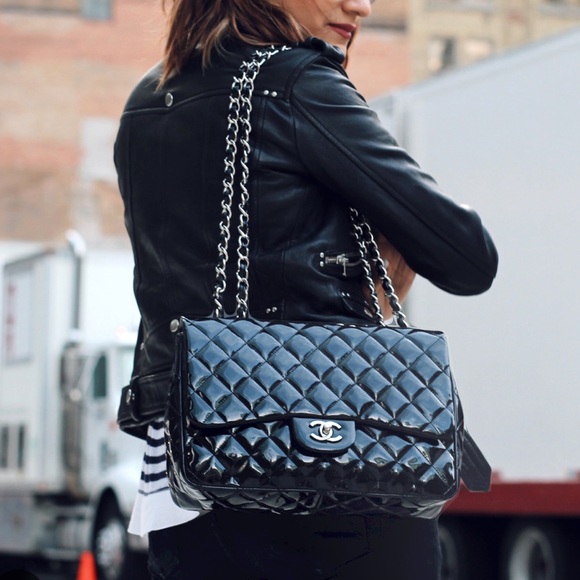 💎✨ BEAUTIFUL ✨💎 JUMBO CHANEL DOUBLE FLAP QUILTED CELEBRITY BAG - Picture 3 of 16
